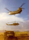 Chinook lifting a Huey