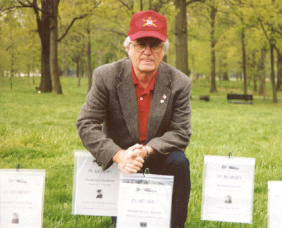 Spencer Hazzard behind Tom's plaque