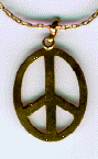 Peace sign necklace